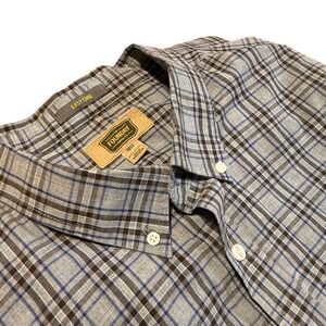 Foundry Supply Co. Plaid Button Down Shirt 4XLT Easy Care Long Sleeve Men
